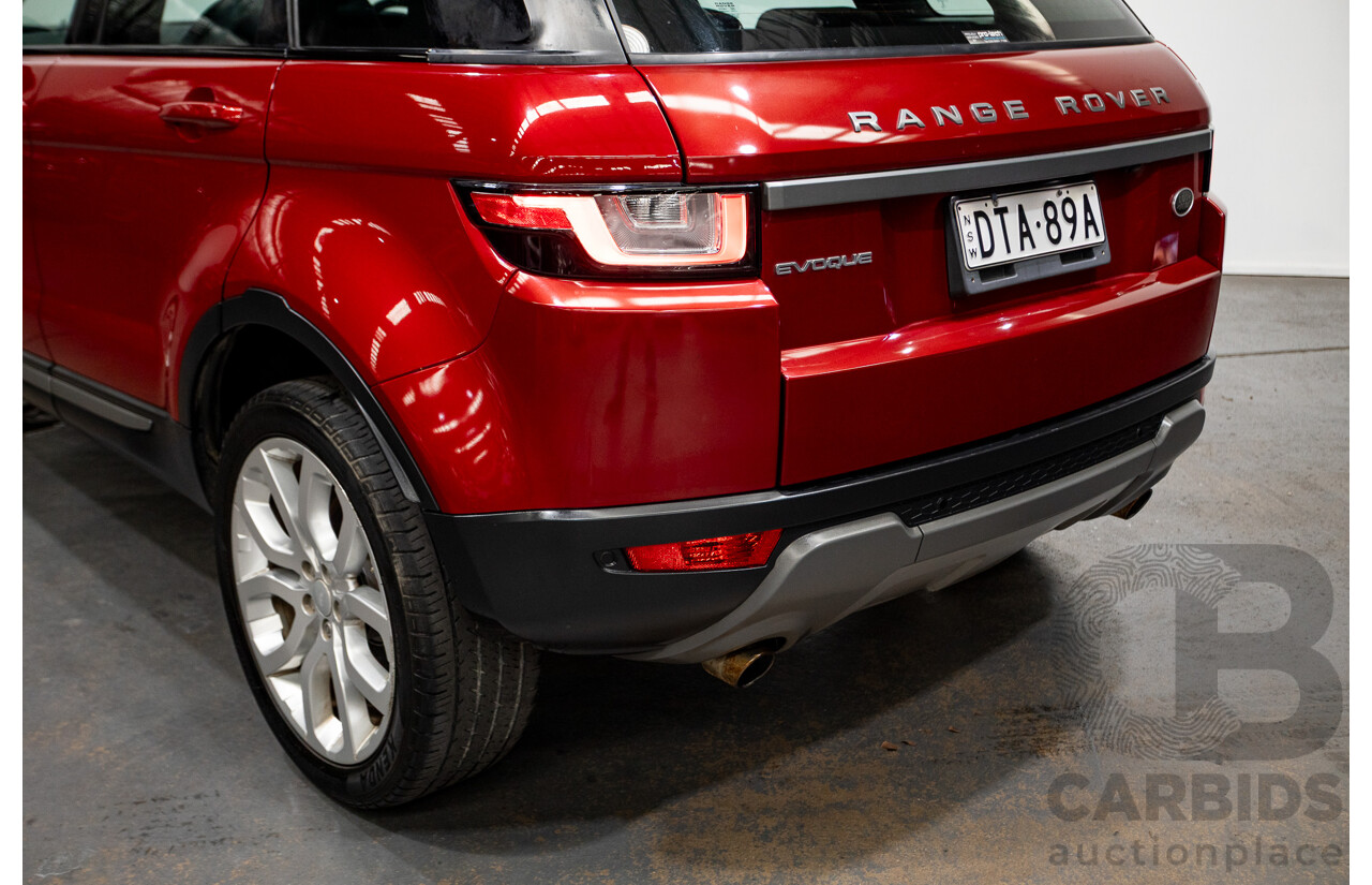 06/2017 Range Rover Evoque TD4 150 SE (AWD) LV MY17 5D Wagon Firenze Red Turbo Diesel 2.0L