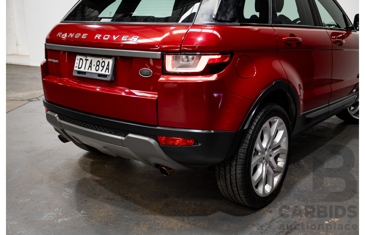 06/2017 Range Rover Evoque TD4 150 SE (AWD) LV MY17 5D Wagon Firenze Red Turbo Diesel 2.0L