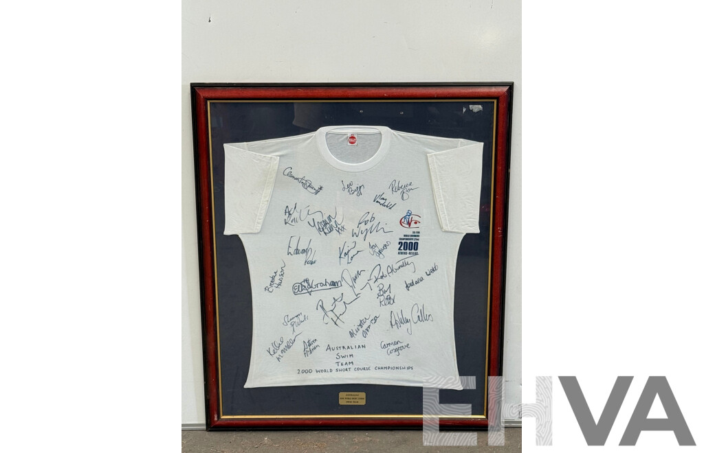 Australian Swim Team T-Shirt Signed and Framed