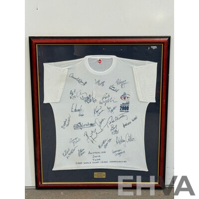 Australian Swim Team T-Shirt Signed and Framed