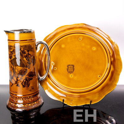 Vintage Ridgways 'Coaching Days and Coaching Ways' Serving Platter and Jug
