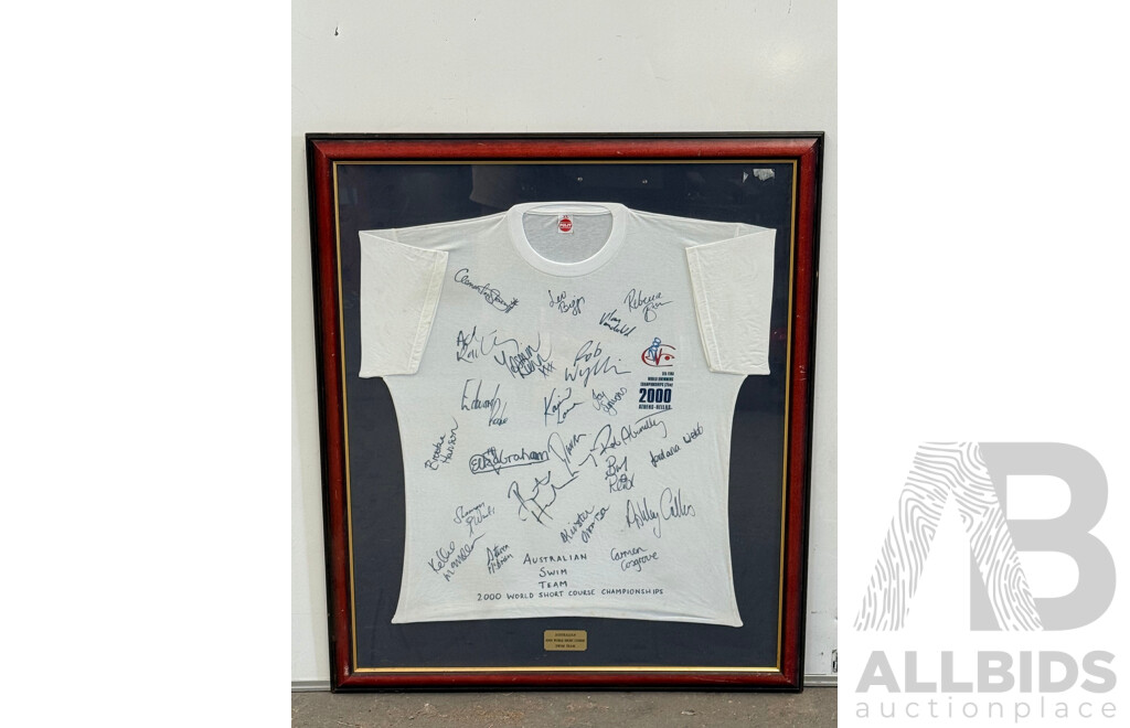Australian Swim Team T-Shirt Signed and Framed