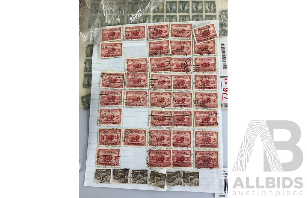 Collection of Australian and International Stamps Including Predecimal, Netherlands, United Kingdom, Ceylon, Ghana, Argentina, South Africa, France and More