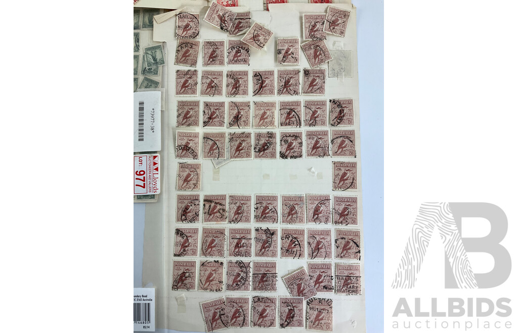 Collection of Australian and International Stamps Including Predecimal, Netherlands, United Kingdom, Ceylon, Ghana, Argentina, South Africa, France and More