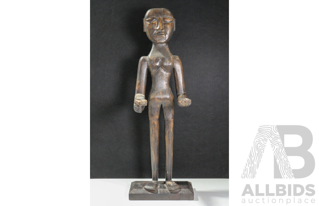 Hand Carved Asian Tribal Style Wood Ancestor Figure