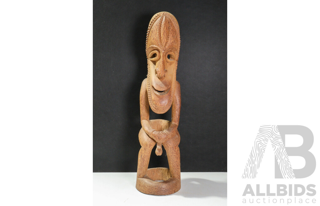 Hand Carved Oceanic Vanuatu Tribal Style Wood Figure