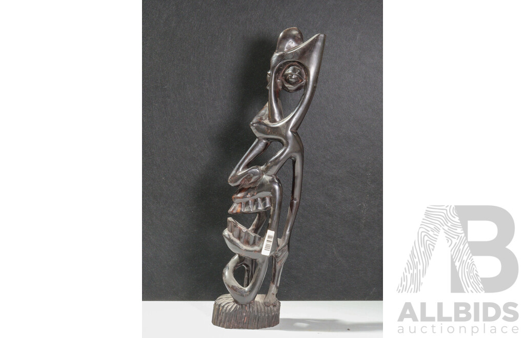 Hand Carved Tribal Style Hard Wood Figure