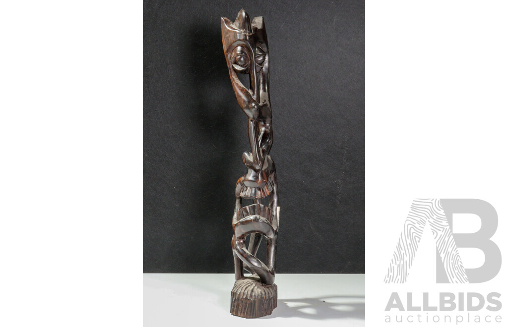 Hand Carved Tribal Style Hard Wood Figure