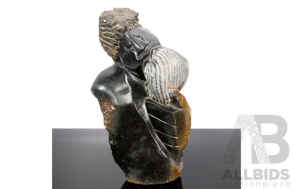 Carved Shona Stone of Bearded Man