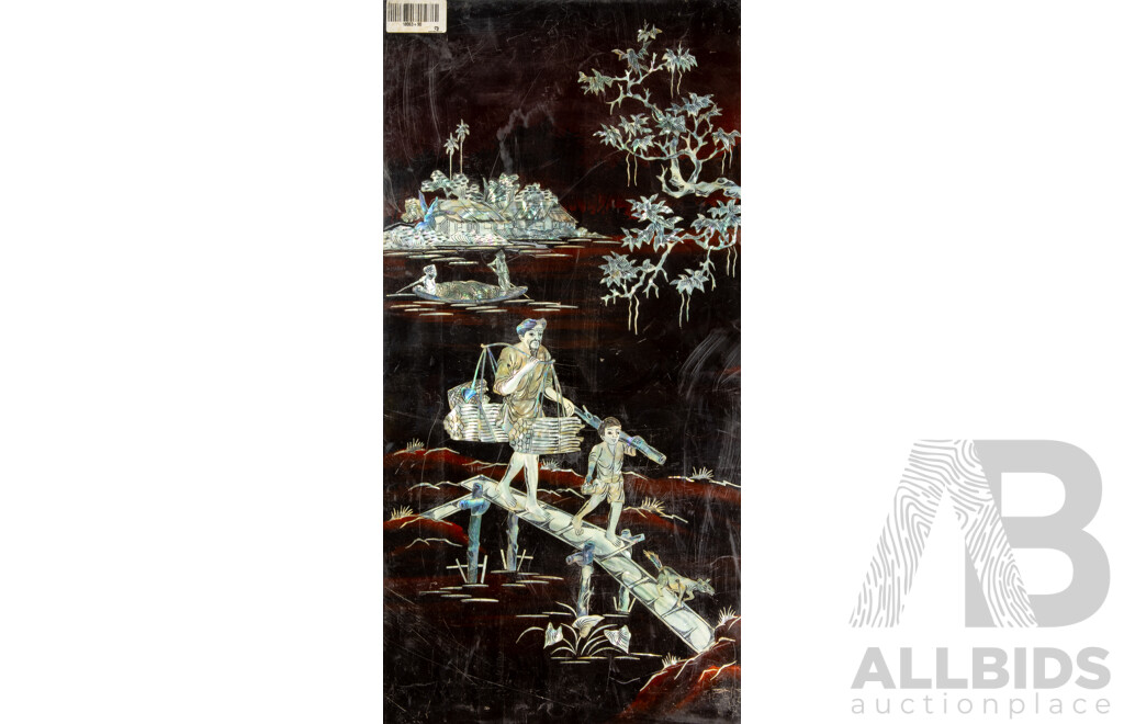 Hanging Wall Panel with Mother of Pearl Inlay