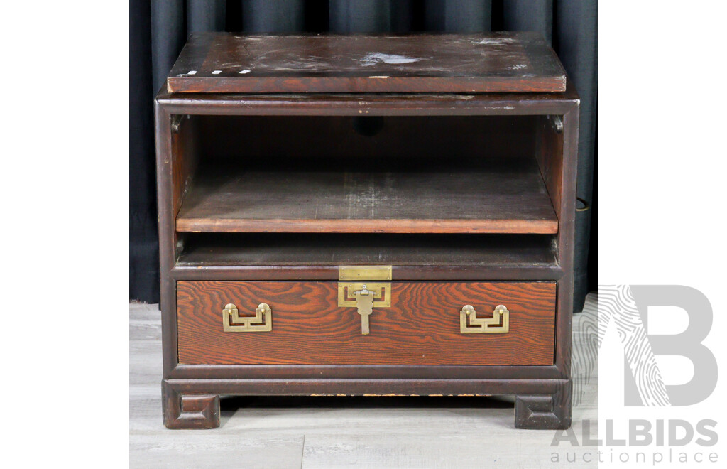 Small Korean Cabinet with Lazy Susan Top