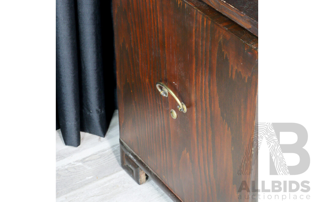 Small Korean Cabinet with Lazy Susan Top