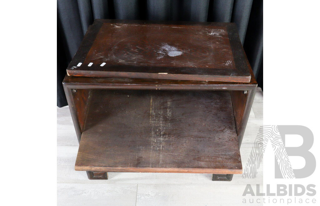 Small Korean Cabinet with Lazy Susan Top