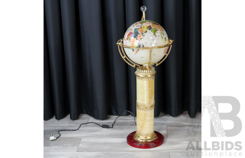 Reproduction Globe on Light Up Stand