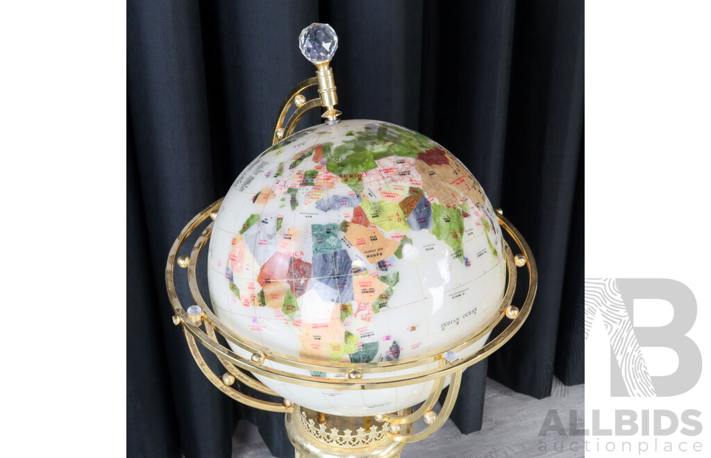 Reproduction Globe on Light Up Stand
