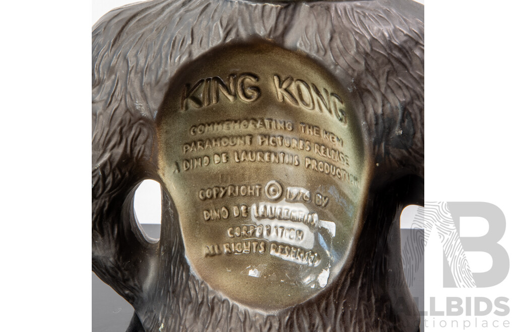 James R Beam Commemorative King Kong Decanter by Regal China 1976