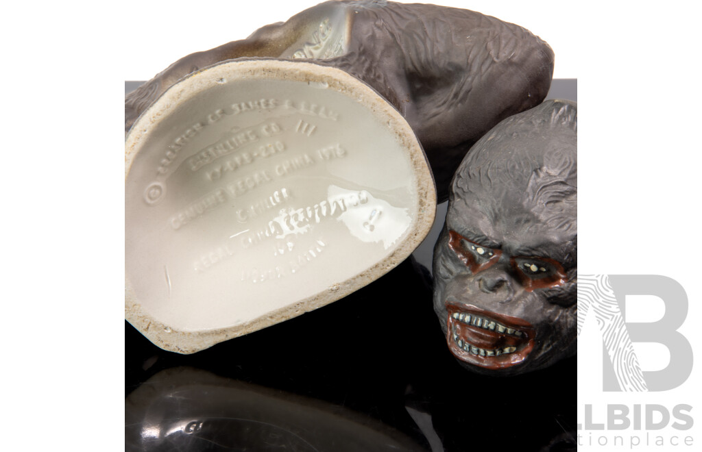 James R Beam Commemorative King Kong Decanter by Regal China 1976