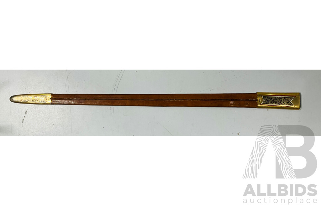 Spanish Torino Style Fantasy Display Sword with Faux Leather Sheath