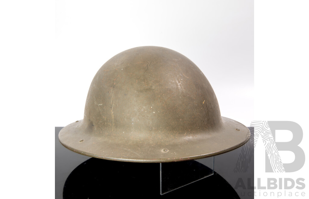 Vintage American Military Tin Helmet by B F McDonald Co Los Angeles
