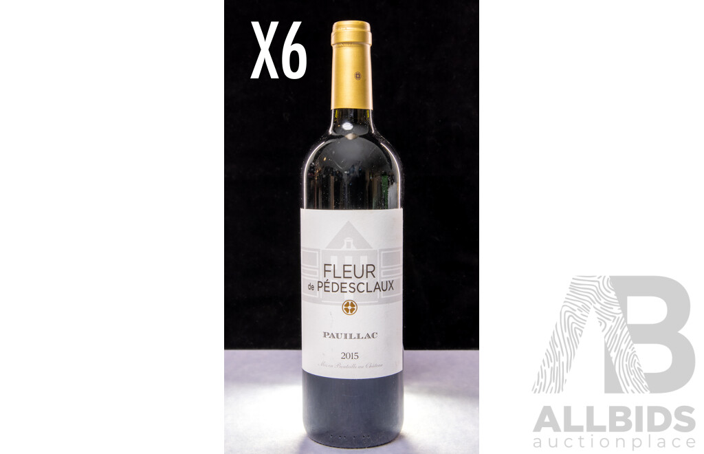 Fleur De Pedesclaux Pauillax Vintage 2015 X 6