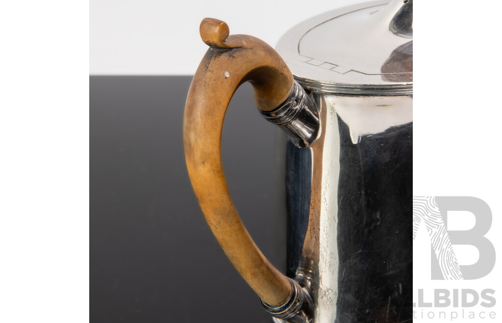 Antique George III Sterling Silver Teapot, Henry Chawner,  London 1790, Engraved to Base