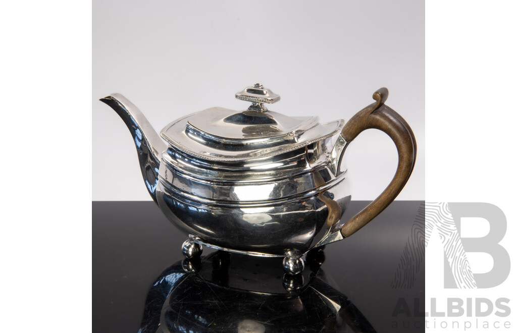 Antique George III Sterling Silver Teapot, Solomon Hougham, London 1808