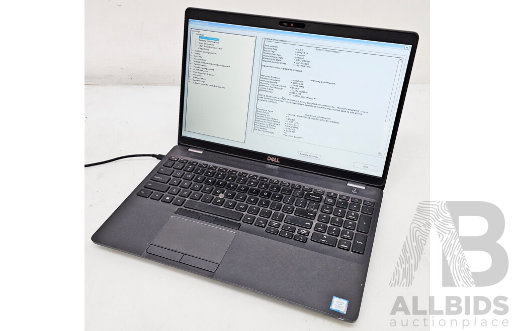 Dell Latitude 5500 Intel Core I5 (8265U) 1.60GHz-3.90GHz 4-Core CPU 15.6-Inch FHD Laptop