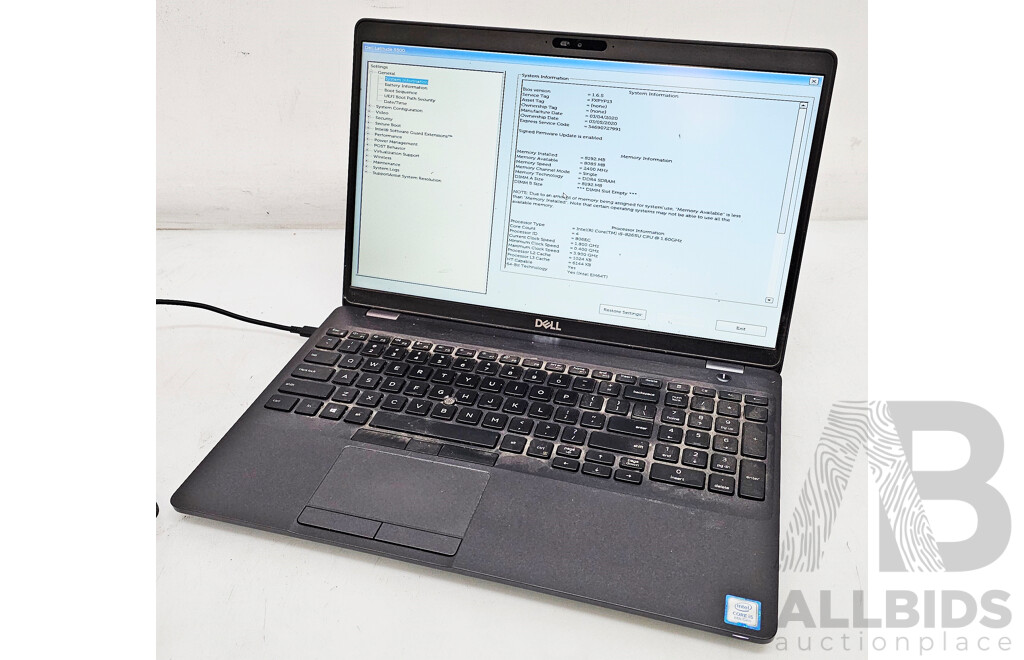 Dell Latitude 5500 Intel Core I5 (8265U) 1.60GHz-3.90GHz 4-Core CPU 15.6-Inch Laptop