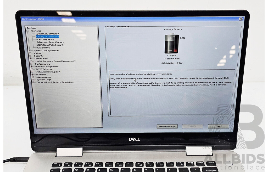 Dell Inspiron 15 7586 Intel Core I7 (8565U) 1.80GHz-4.60GHz 4-Core CPU 15.6-Inch Laptop