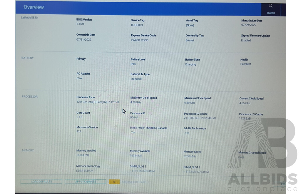 Dell Latitude 5530 12th Gen Intel Core i7 (1255U) 3.50GHz-4.70GHz 10-Core CPU 15.6-Inch Laptop