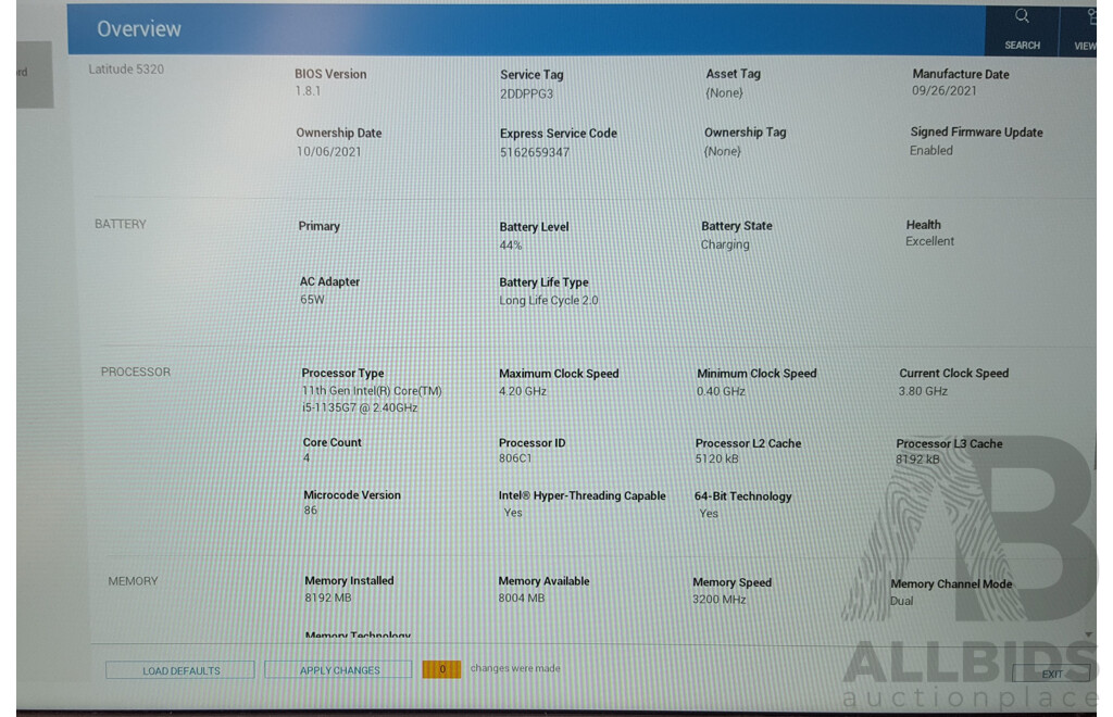 Dell Latitude 5320 11th Gen Intel Core i5 (1135G7) 2.40GHz-4.20GHz 4-Core CPU 13.3-Inch FHD Laptop