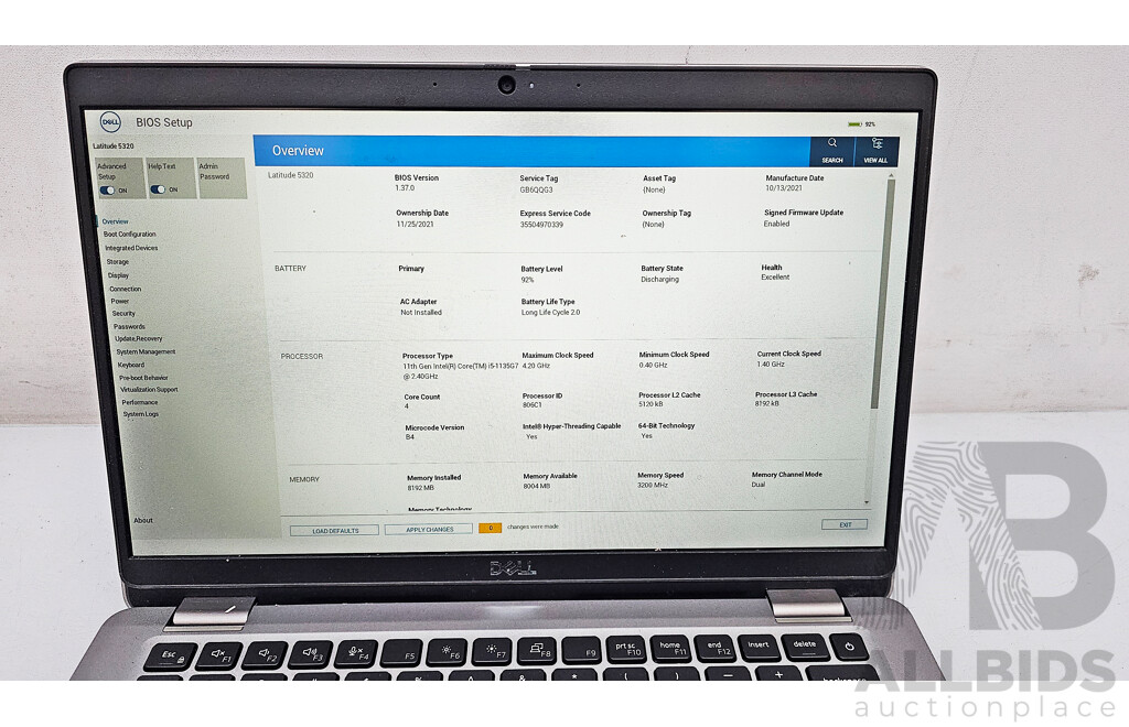 Dell Latitude 5320 11th Gen Intel Core i5 (1135G7) 2.40GHz-4.20GHz 4-Core CPU 13.3-Inch FHD Laptop