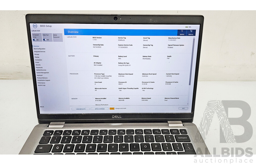 Dell Latitude 5320 11th Gen Intel Core i5 (1135G7) 2.40GHz-4.20GHz 4-Core CPU 13.3-Inch FHD Laptop