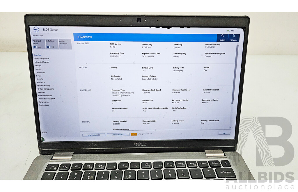 Dell Latitude 5320 11th Gen Intel Core i5 (1135G7) 2.40GHz-4.20GHz 4-Core CPU 13.3-Inch FHD Laptop