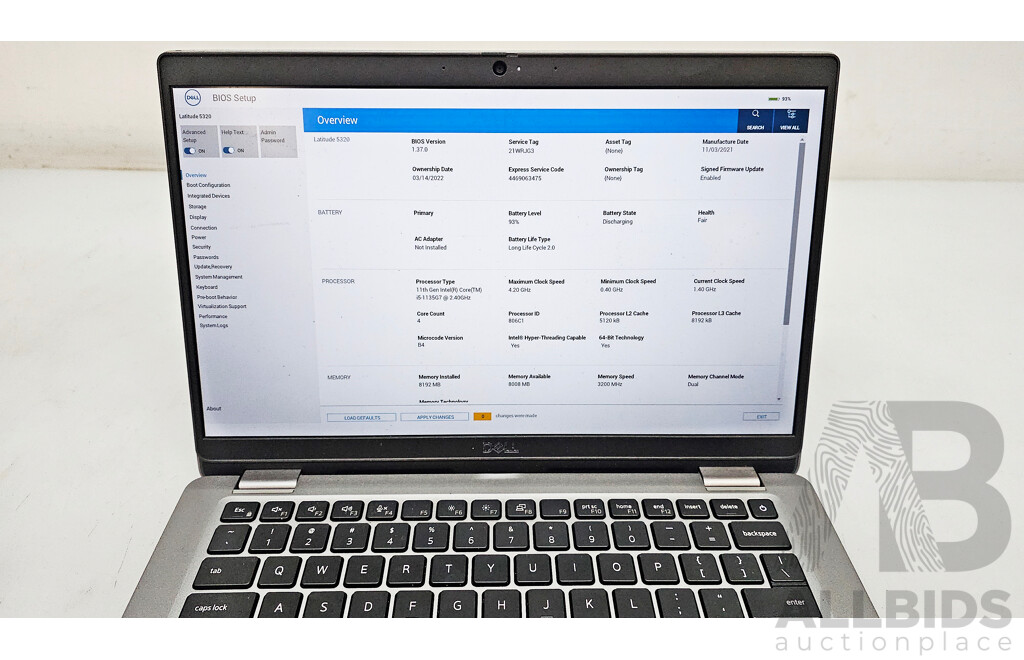 Dell Latitude 5320 11th Gen Intel Core i5 (1135G7) 2.40GHz-4.20GHz 4-Core CPU 13.3-Inch FHD Laptop