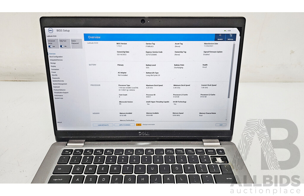 Dell Latitude 5320 11th Gen Intel Core i5 (1135G7) 2.40GHz-4.20GHz 4-Core CPU 13.3-Inch FHD Laptop
