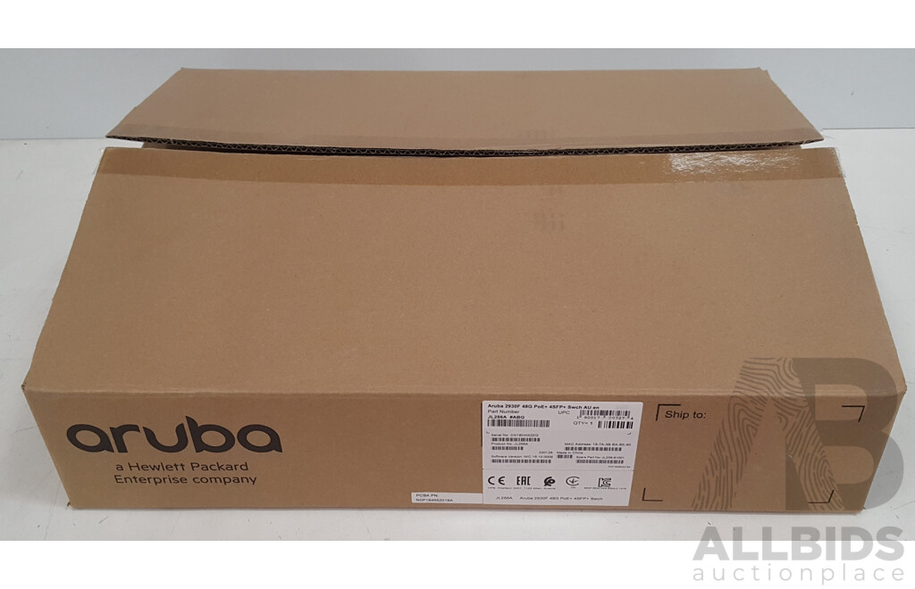 Aruba (JL256A) 2930F 48-Port Gigabit PoE+ Switch *Brand New