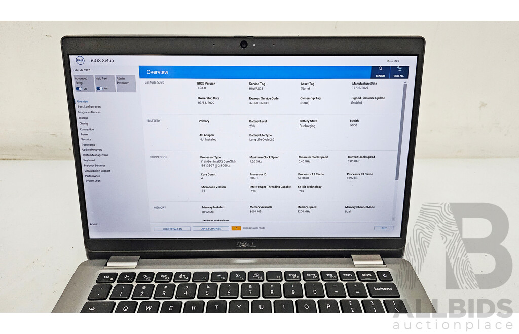 Dell Latitude 5320 11th Gen Intel Core i5 (1135G7) 2.40GHz-4.20GHz 4-Core CPU 13.3-Inch FHD Laptop