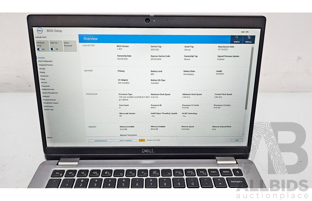 Dell Latitude 5320 11th Gen Intel Core i5 (1135G7) 2.40GHz-4.20GHz 4-Core CPU 13.3-Inch FHD Laptop