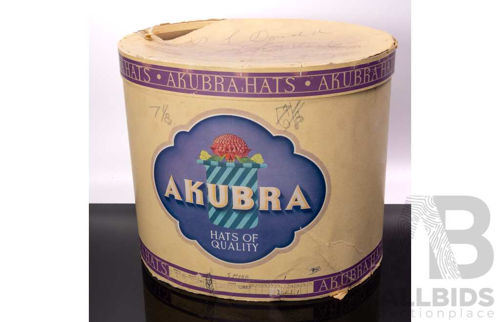 Vintage Australian Cardboard Akubra Hat Box