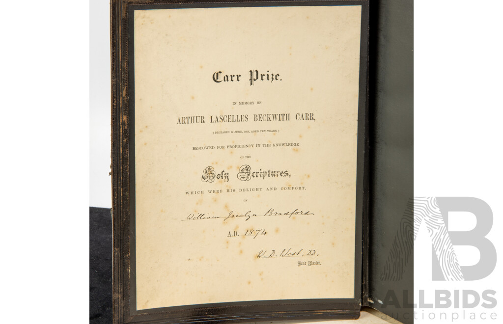 The Comprehensive Bible Etc, Samuel Bagster & Sons, London, 1874, Heavy Leather Bound Hardcover in Original Bible Box