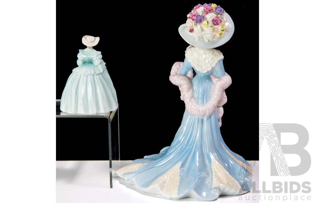 Limited Edition 1917 of 5000 Coalport Porcelain Lady Figure From High Society Collection Lady Sara with COA Along with Coalport Minuettes Natalie Figure