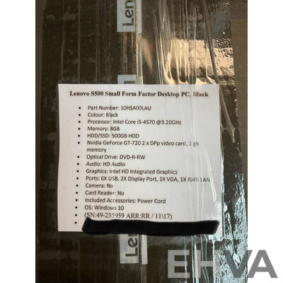 LENOVO S500 Small Form Factor Desktop Pc