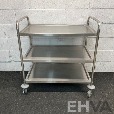 Food Stainless Steel 3 Tier Catering Trolley