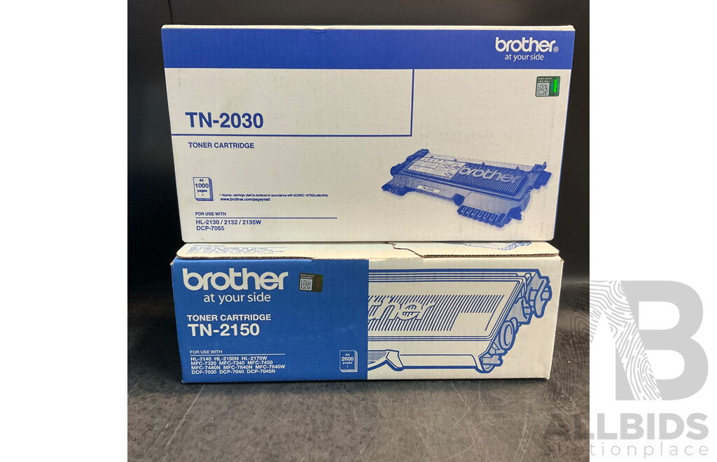 BROTHER TN-2030 & TN2150 Toner Cartridge - Lot of 2 - Brand New