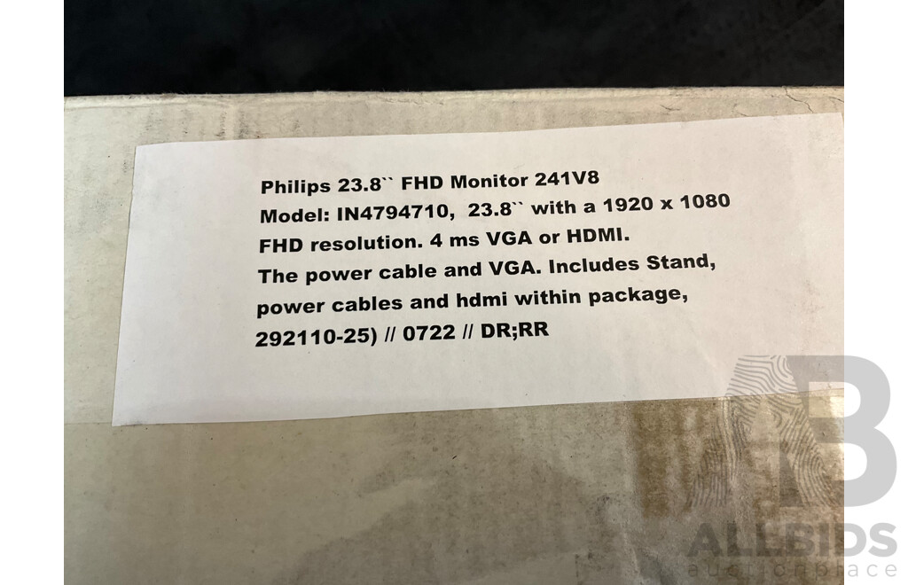 PHILIPS 23.8 Inch Full HD Monitor 241V8