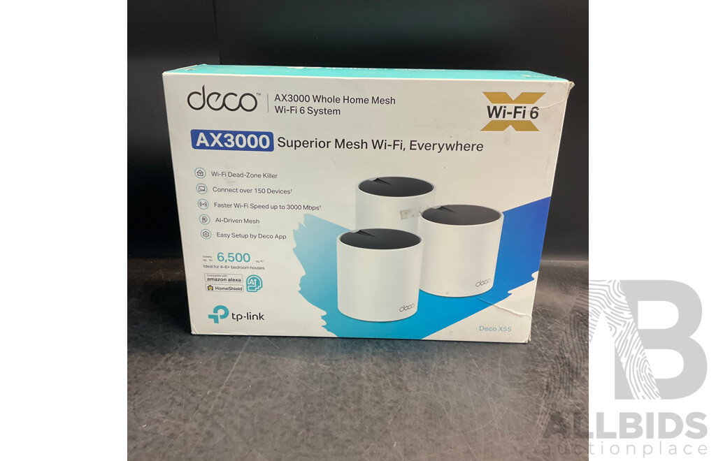 DECO AX3000 Superior Mesh Wifi 6 System (3-Pack)