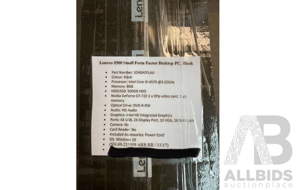 LENOVO S500 Small Form Factor Desktop Pc