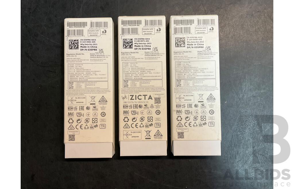 DELL Pen (SPEN-DEL-01) DELL-PN350-BK - Lot of 3