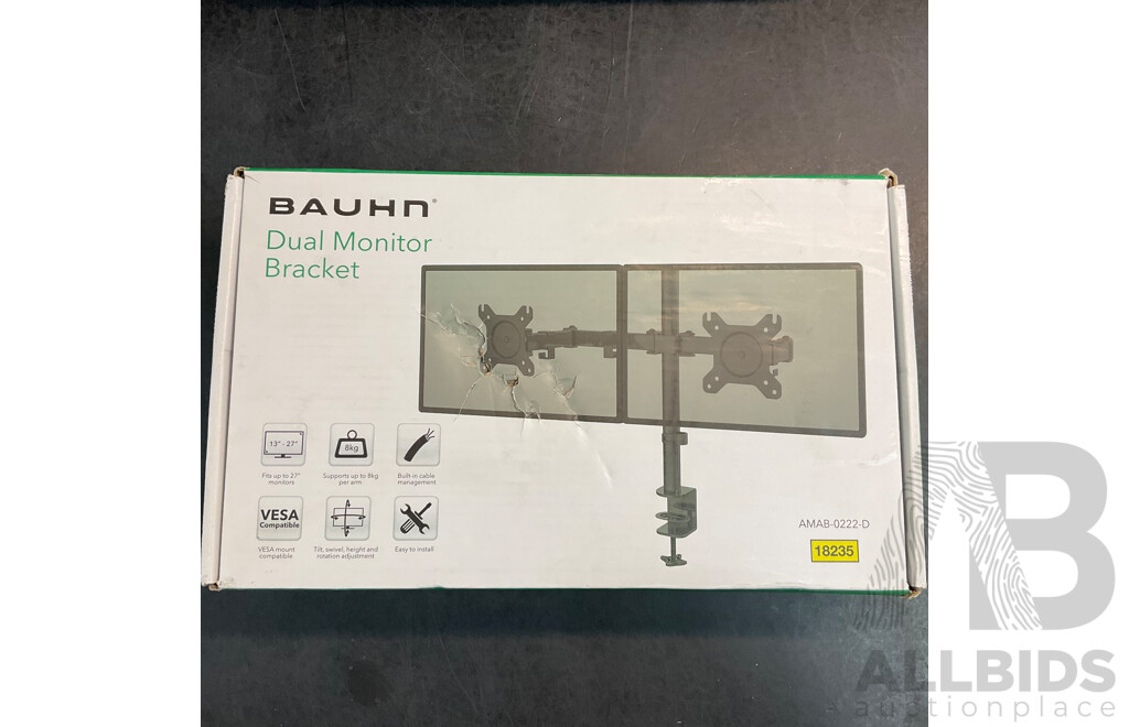 LCD Desktop Mount & BAUHN Gas Spring & Dual Monitor Bracket - Lot of 3
